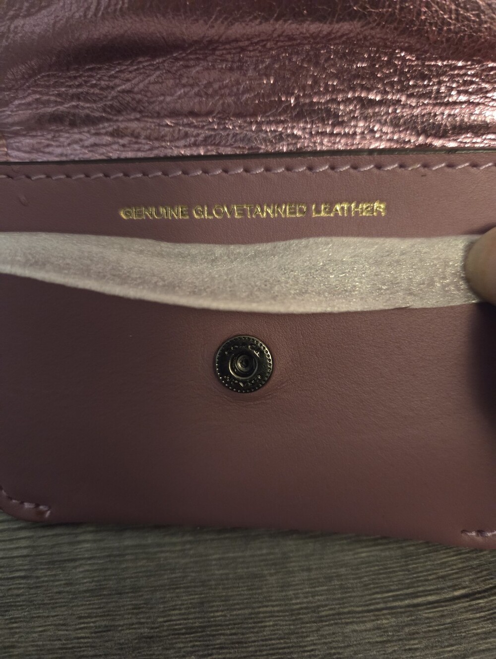 NWT Coach Mauve Leather Mini Card Wallet Case - Picture 3 of 6